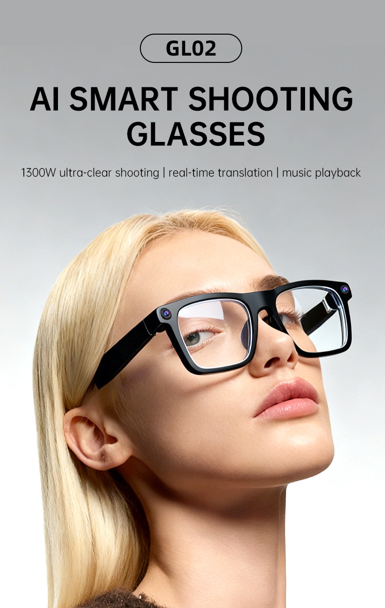 نظارات GL02 الذكية المزودة بتق - مراجعة Smart Glasses Lens وسعره