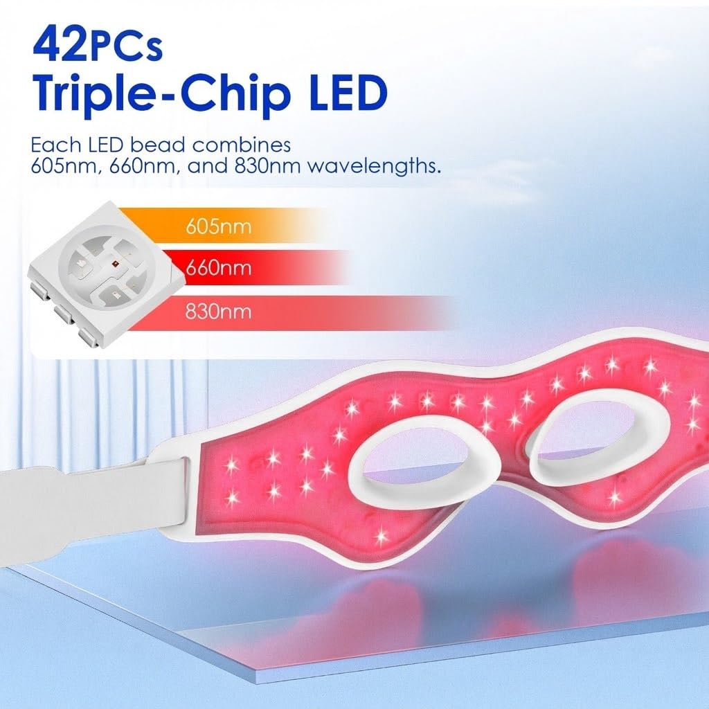 جهاز تدليك العين بالضوء الأحمر - مراجعة Light Therapy Glasses وسعره